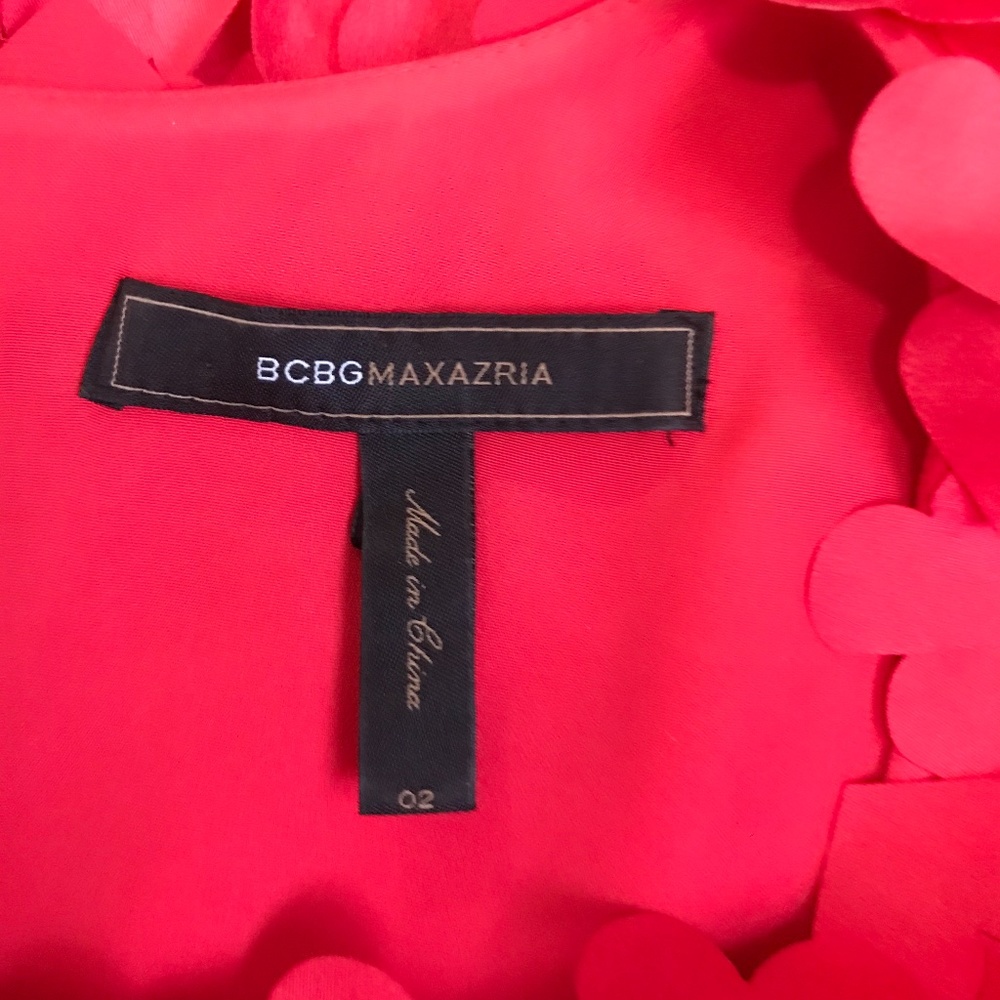 BCBGMaxAzria GORGEOUS! Red 3D Heart Applique Dress!!! - Sz 2 - Picture 9 of 15